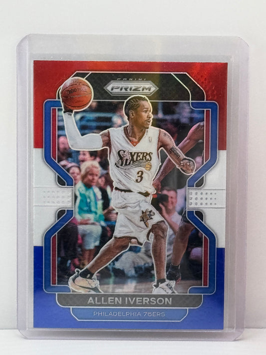 2021-22 Prizm #255 Allen Iverson Red White Blue Prizm