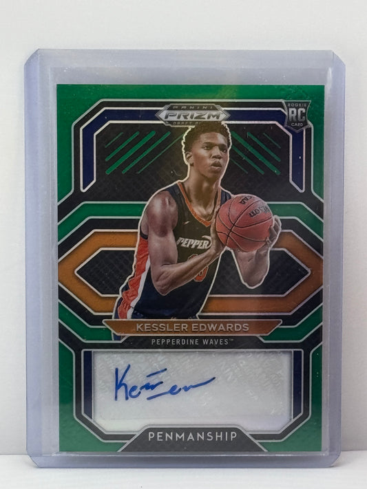 20221 Prizm Draft Picks #CP-KED Kessler Edwards Penmanship Green Prizm RC
