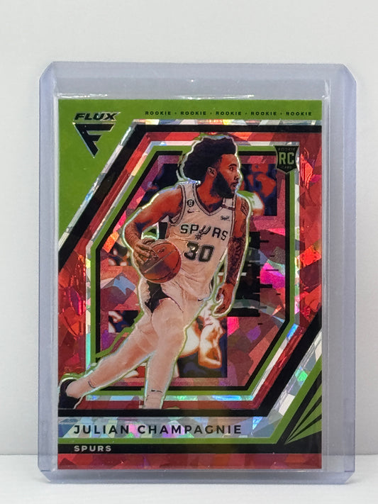 2022-23 Flux #217 Julian Champagnie Rojo Hielo Agrietado RC