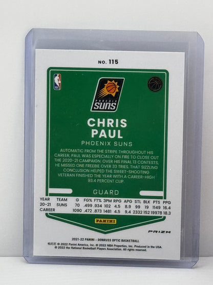 2021-22 Donruss Optic #115 Chris Paul Silver Pulsar Prizm