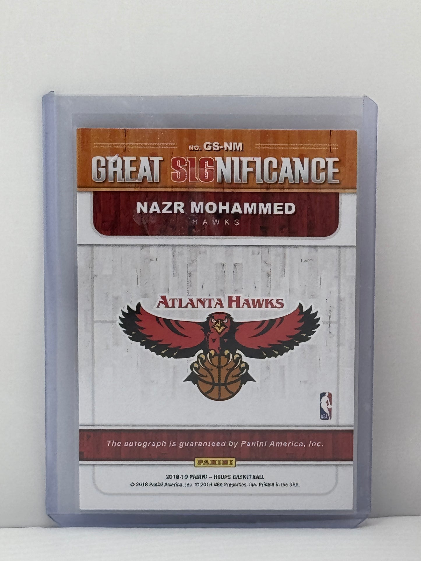 2018-19 Panini Hoops #GS-NM Nazr Mohammed Great SIGnificance