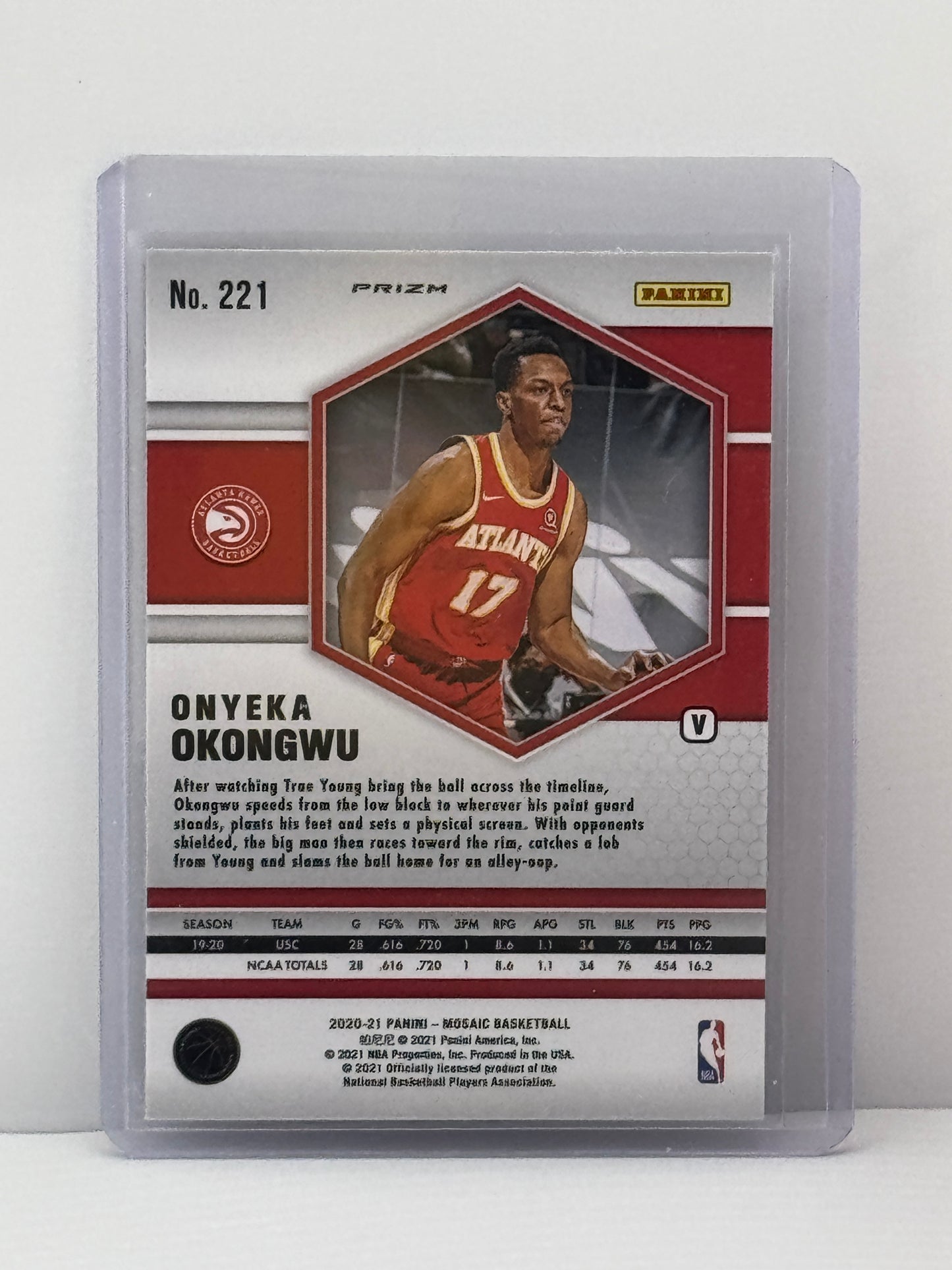 2020-21 Mosaic #221 Onyeka Okongwu Silver Disco RC
