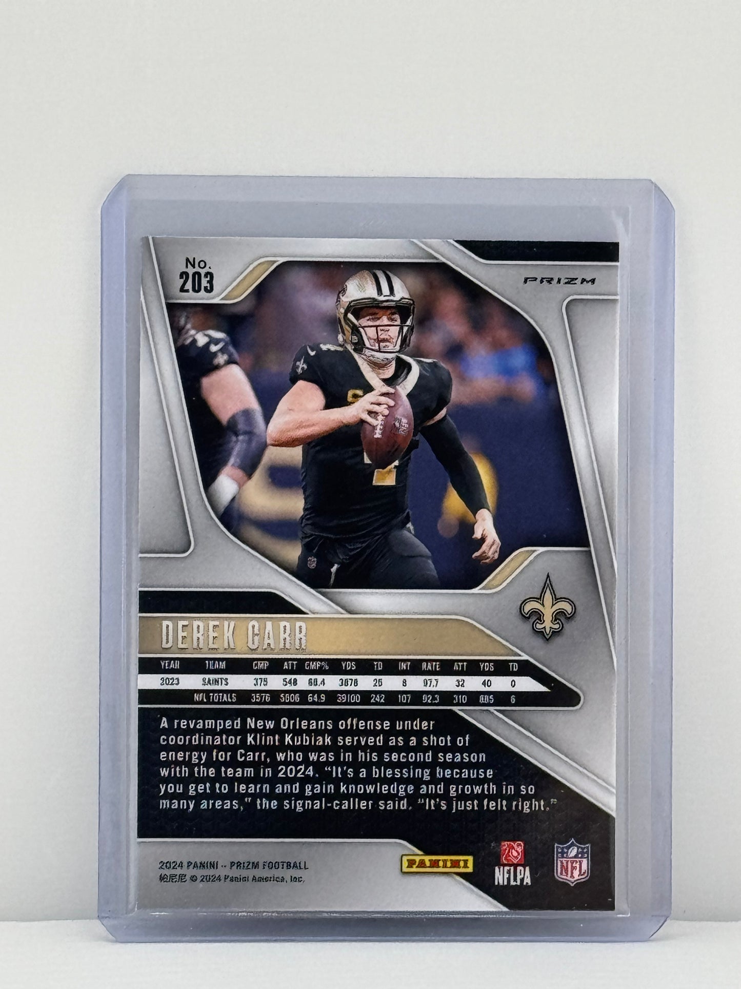 2024 Prizm #203 Derek Carr Red White Blue Prizm