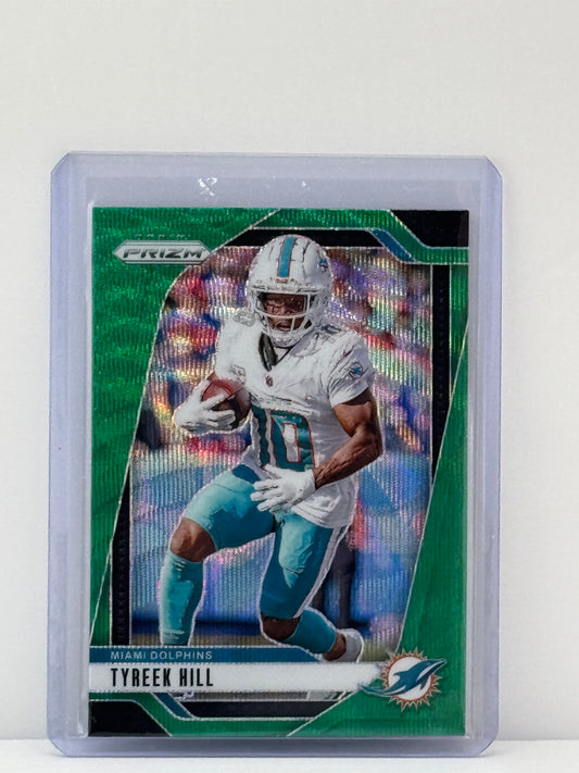 2024 Prizm #177 Tyreek Hill Green Wave Prizm Miami Dolphins