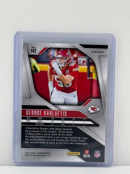 2024 Prizm #142 George Karlaftis Neon Green Pulsar Prizm