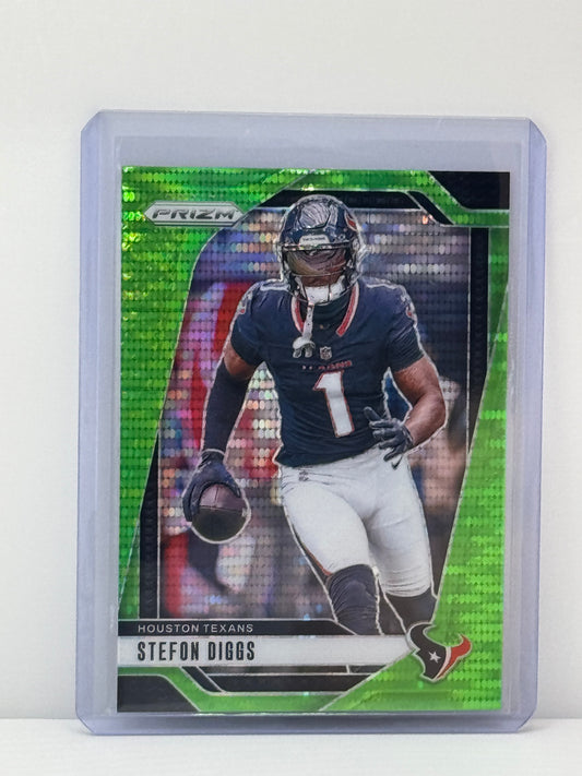 2024 Prizm #114 Stefan Diggs Neon Green Pulsar Prizm Houston Texans