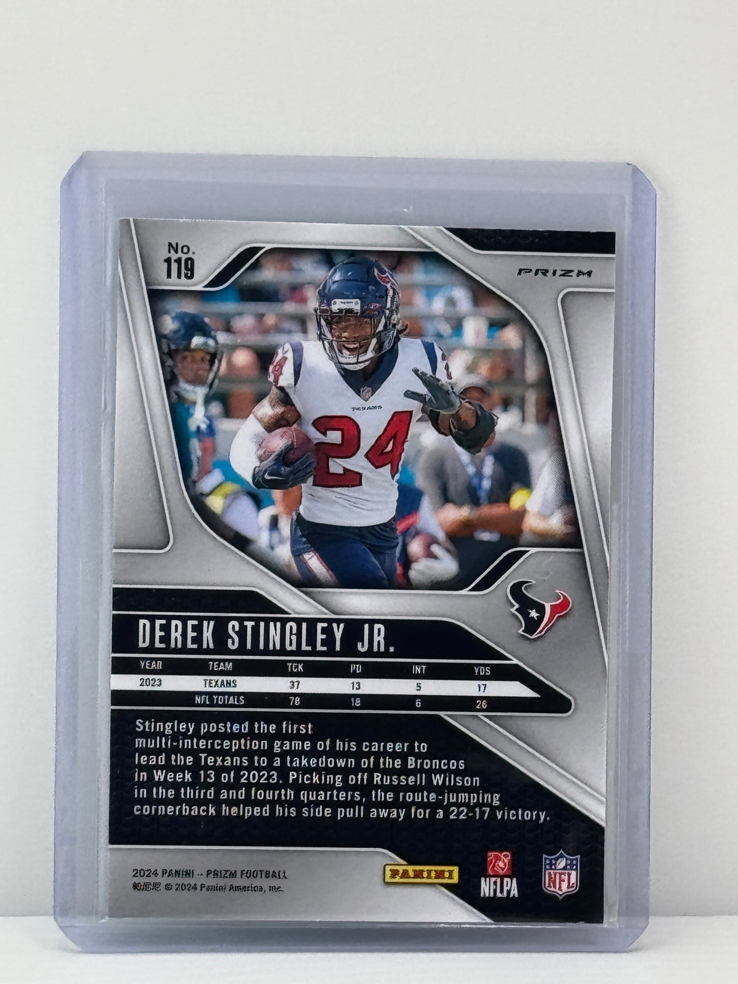 2024 Prizm #119 Derek Stingley Jr. Neon Green Pulsar Prizm