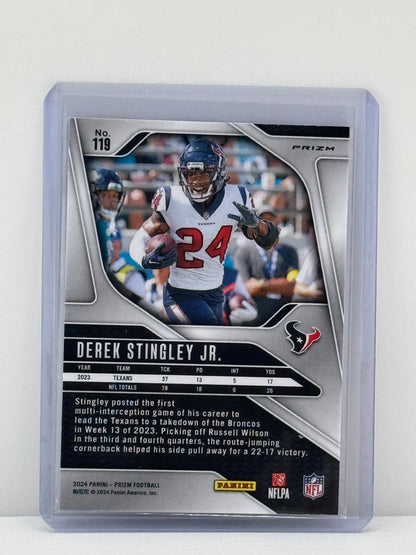 2024 Prizm #119 Derek Stingley Jr. Red White Blue Prizm
