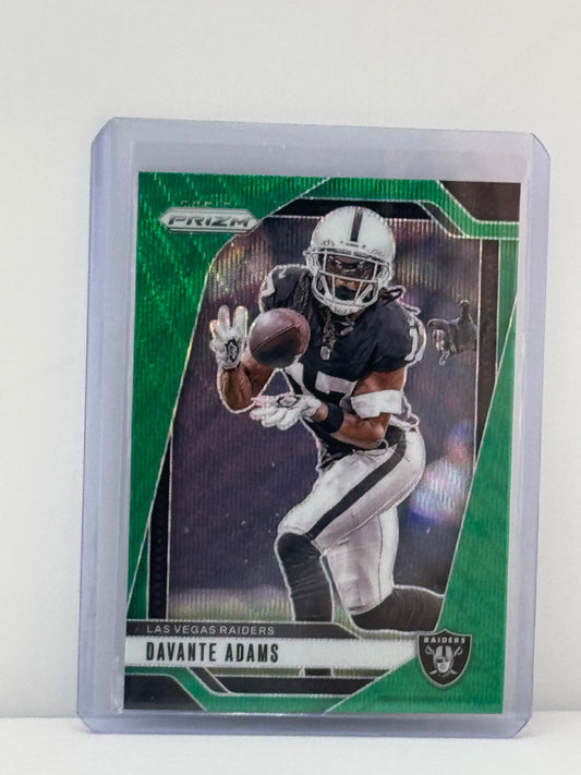 2024 Prizm #150 Davante Adams Green Wave Prizm Las Vegas Raiders