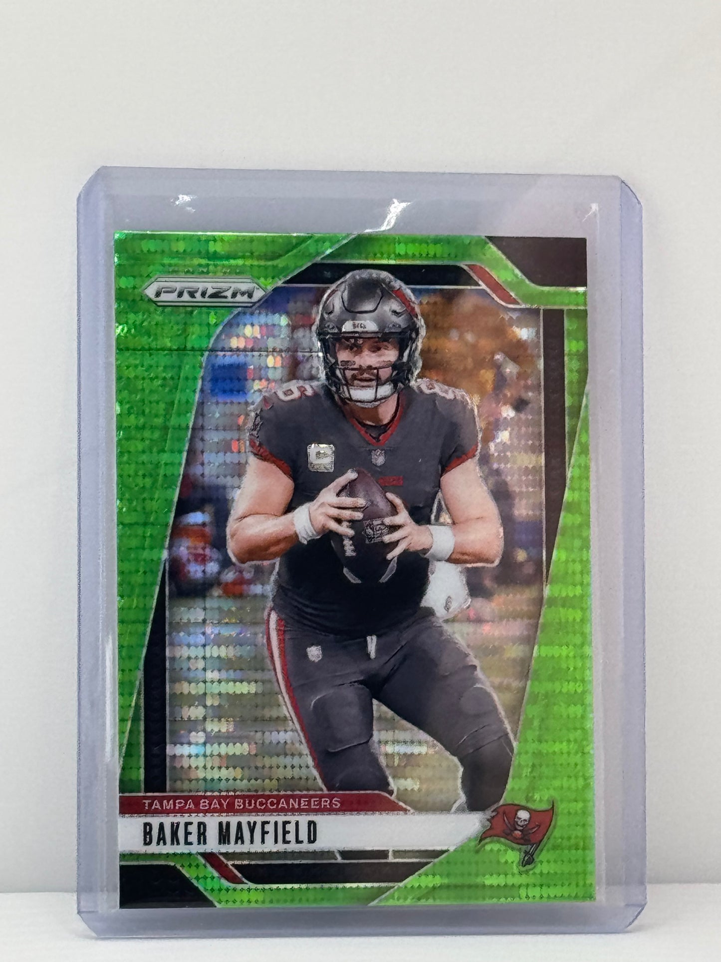 2024 Prizm #268 Baker Mayfield Neon Green Pulsar Prizm