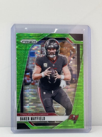 2024 Prizm #268 Baker Mayfield Neon Green Pulsar Prizm