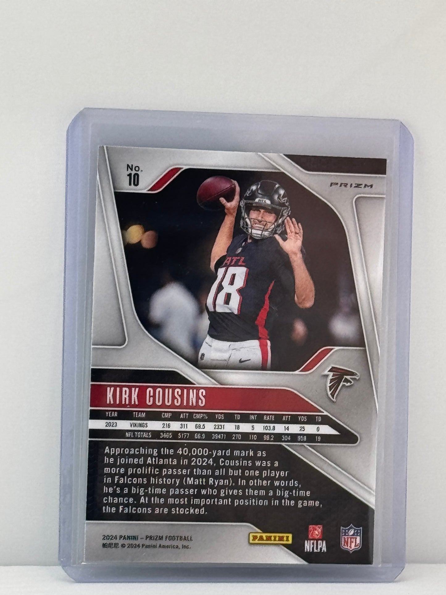 2024 Prizm #10 Kirk Cousins Neon Green Pulsar Prizm
