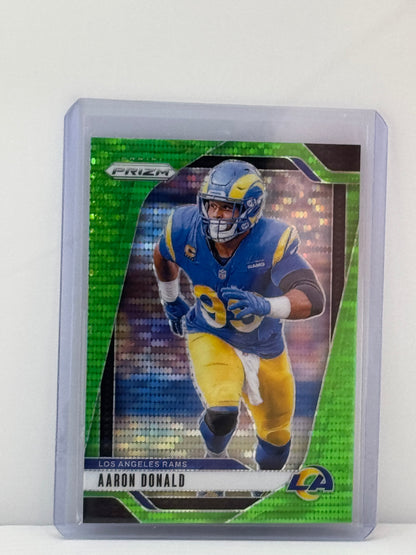 2024 Prizm #172 Aaron Donald Neon Green Pulsar Prizm