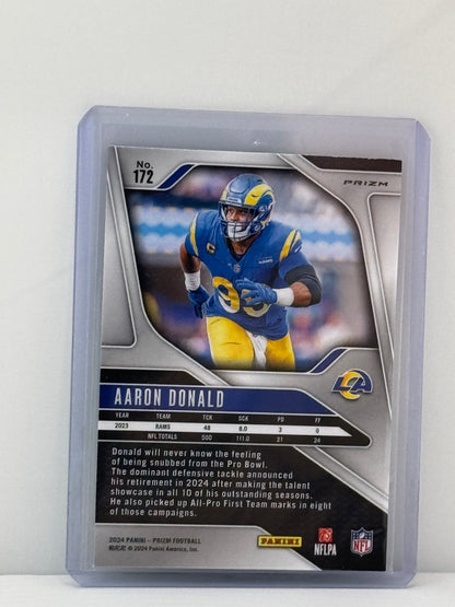 2024 Prizm #172 Aaron Donald Neon Green Pulsar Prizm