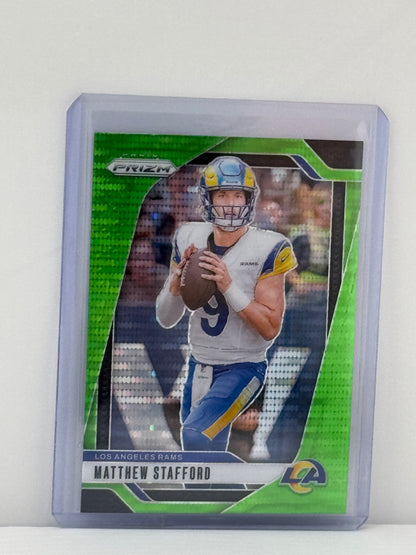2024 Prizm #166 Matthew Stafford Neon Green Pulsar Prizm