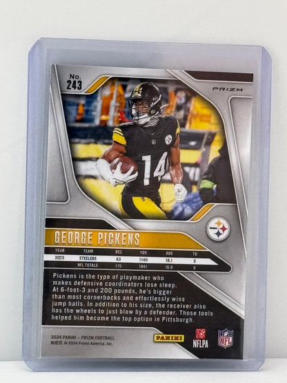 2024 Prizm #243 George Pickens Neon Green Pulsar Prizm