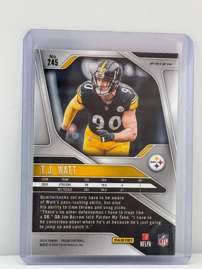 2024 Prizm #245 TJ Watt Neon Green Pulsar Prizm