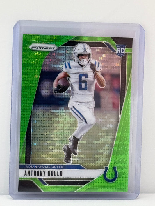 2024 Prizm #305 Anthony Gould Neon Green Pulsar Prizm Indianapolis Colts