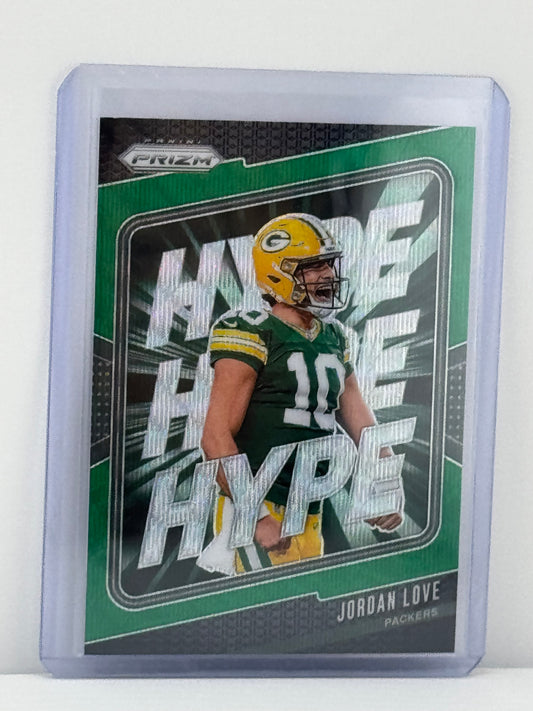 2024 Prizm #2 Jordan Love Hype Green Wave Prizm Green Bay Packers