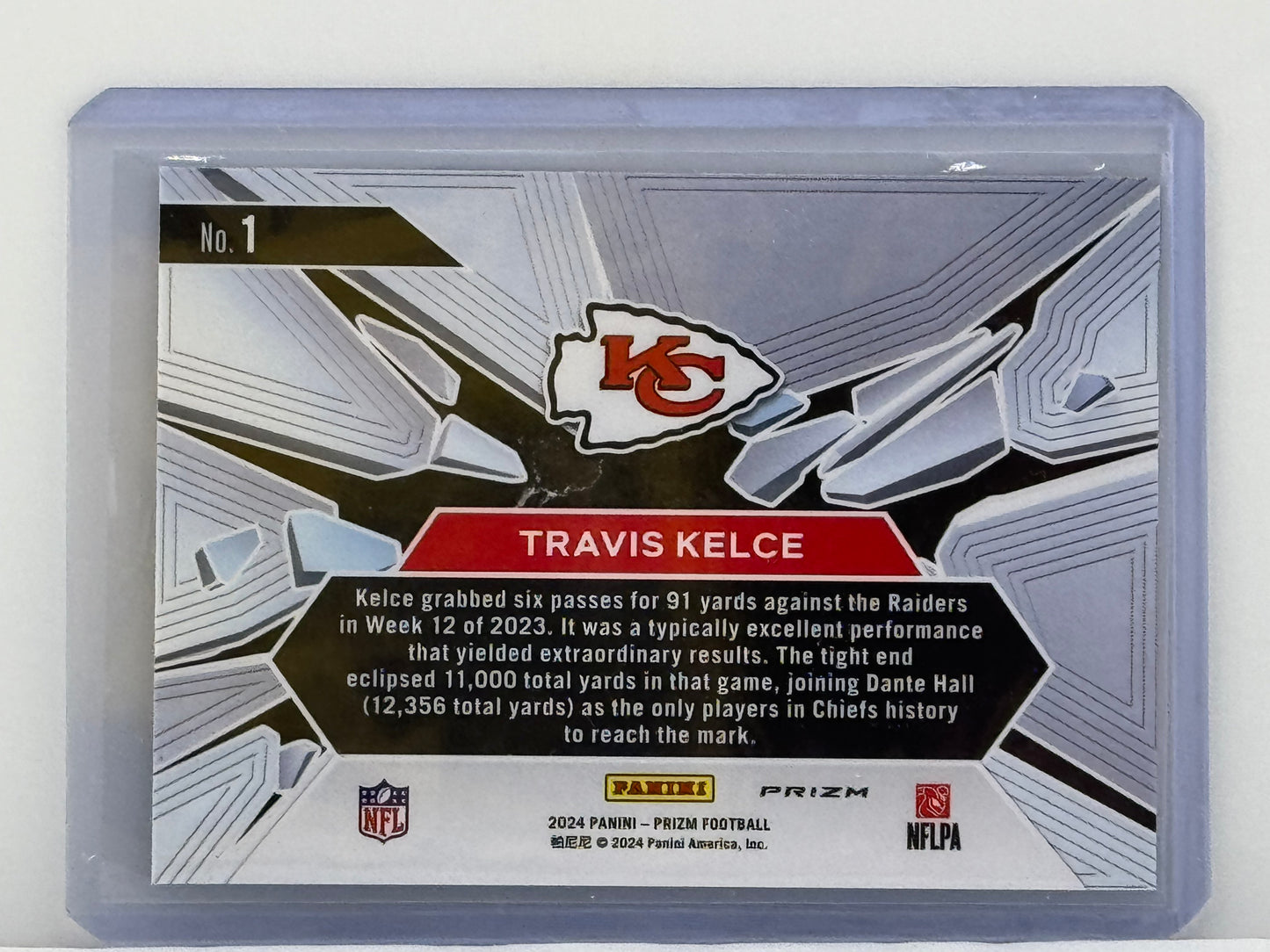 2024 Prizm #1 Travis Kelce Prizm Break Green Prizm