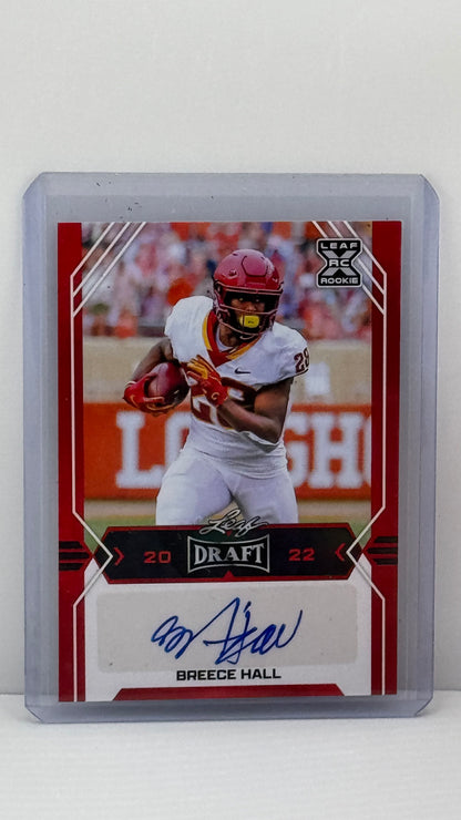2022 Leaf Draft #BA-BH2 Breece Hall XRC Auto New York Jets