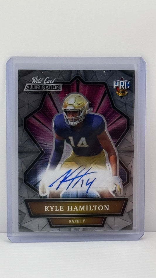 2021 Wild Card Alumination #ANBC-A Kyle Hamilton RC Auto Baltimore Ravens