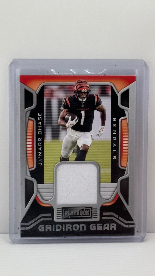 2021 Panini Playbook #GG-JCH JaMarr Chase Gridiron Gear Patch Cincinnati Bengals