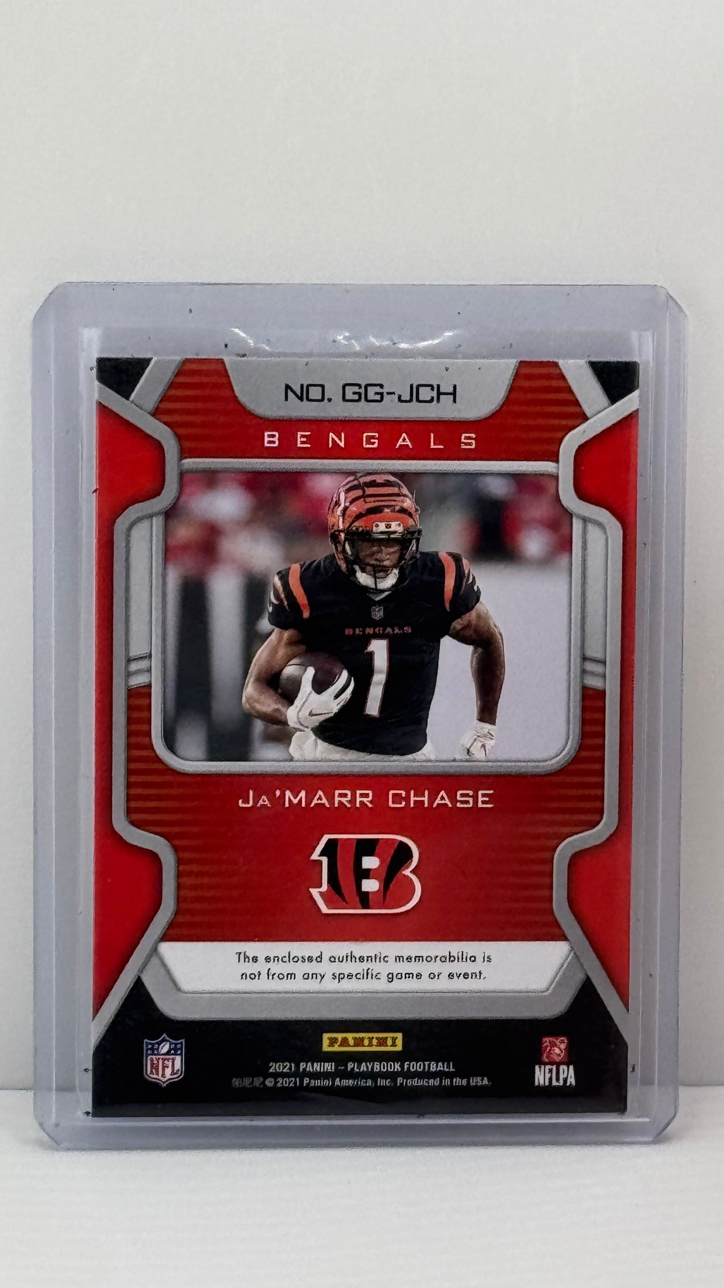 2021 Panini Playbook #GG-JCH JaMarr Chase Gridiron Gear Patch Cincinnati Bengals