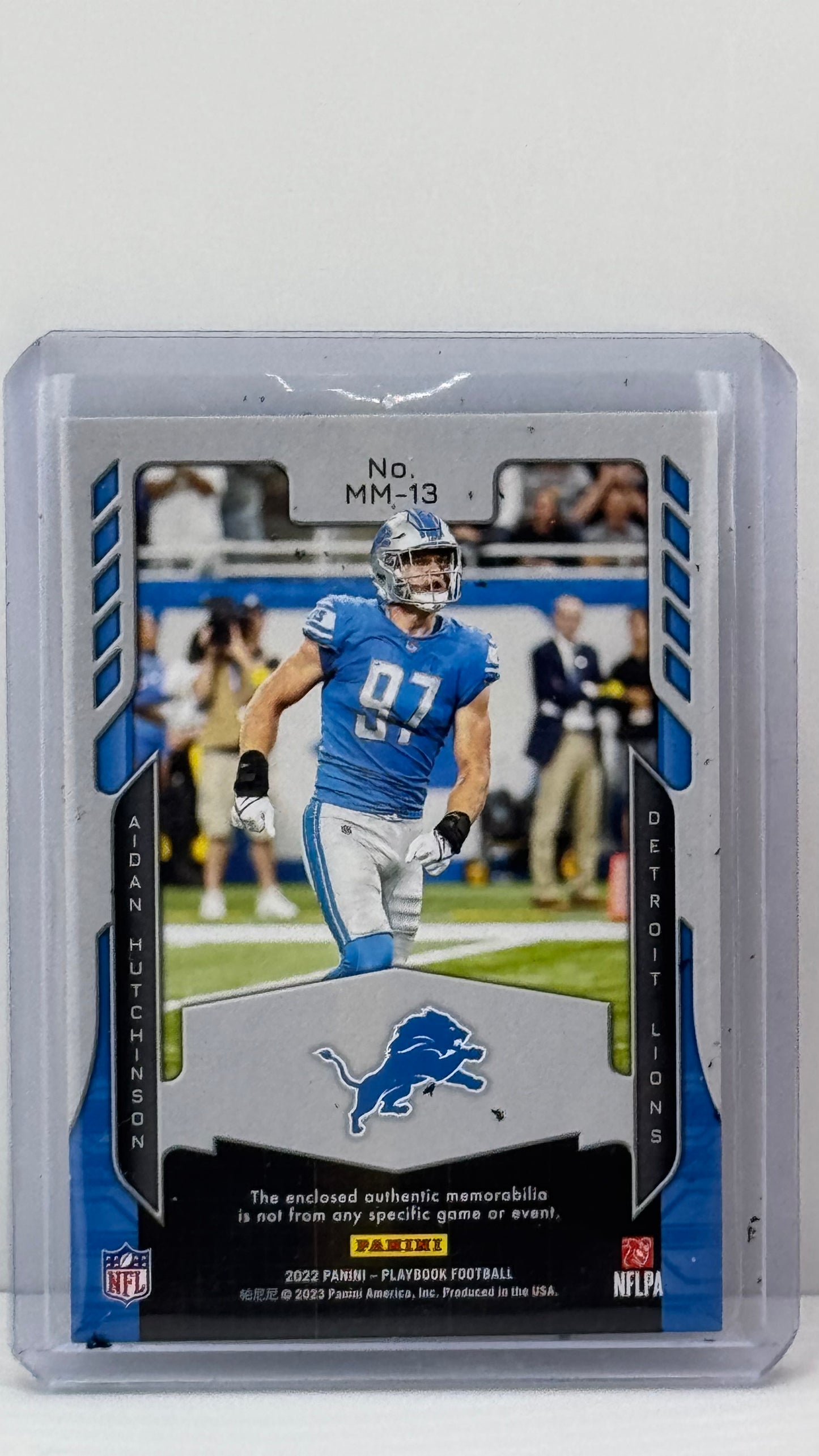 2024 Panini Playbook #MM-13 Aidan Hutchinson 196/199 Mammoth Material Patch Detroit Lions
