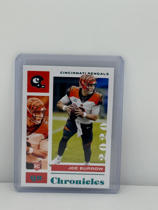 2020 Panini Chronicles #19 Joe Burrow Teal RC Cincinnati Bengals