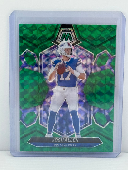 2024 Panini Mosaic #22 Josh Allen Green Prizm Buffalo Bills