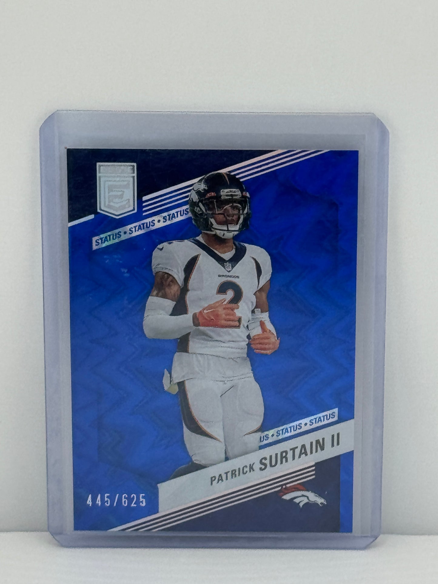 2023 Donruss Elite #84 Patrick Surtain II Status Blue 445/625 Denver Broncos