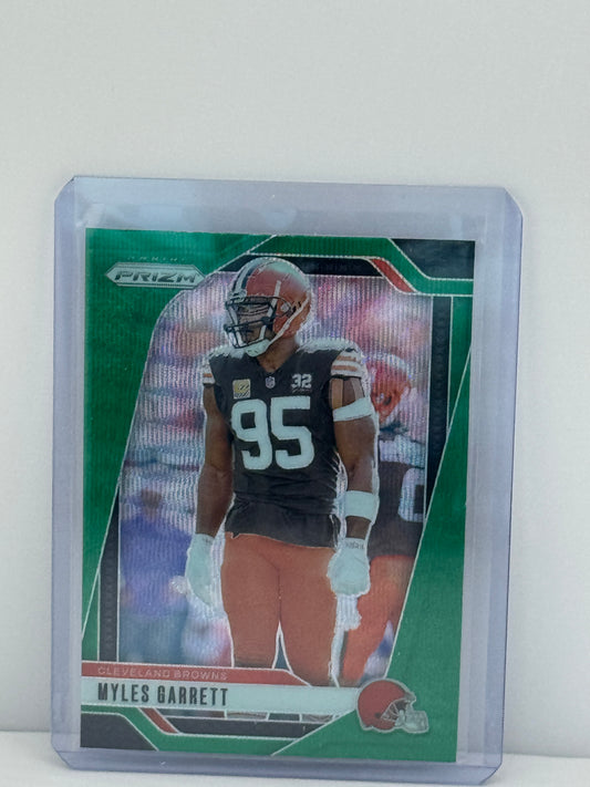 2024 Panini Prizm #69 Myles Garrett Green Wave Cleveland Browns