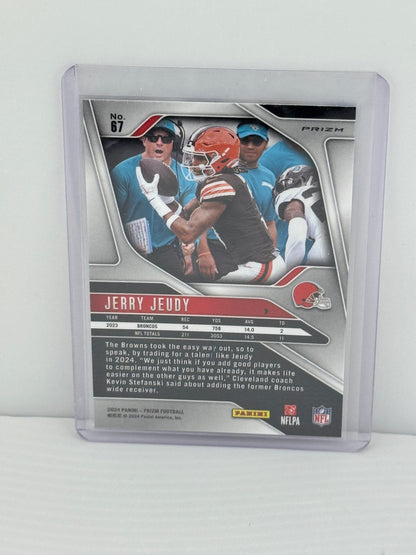 2024 Panini Prizm #67 Jerry Jeudy Red White Blue Cleveland Browns