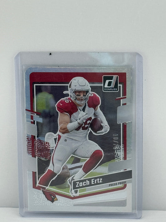 2023 Donruss #6 Zach Ertz Silver Die-Cut 10/75 Arizona Cardinals
