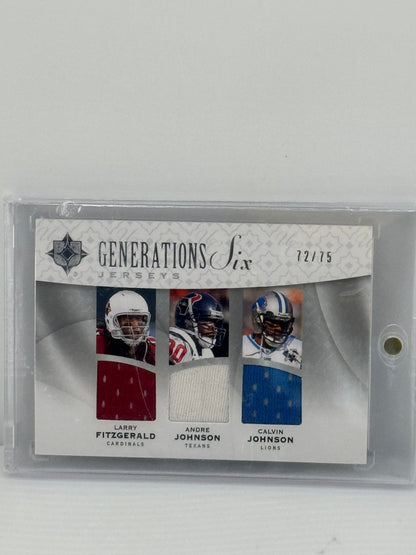 Generations Six Jerseys #GSJ-11 Jeremy Maclin / Mohamed Massaquoi / Kenny Britt / Larry Fitzgerald / Andre Johnson / Calvin Johnson 72/75