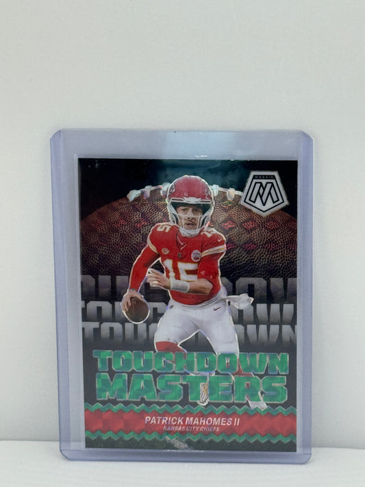 2024 Panini Mosaic #TM-PMS Patrick Mahomes Touchdown Masters Green Prizm Kansas City Chiefs
