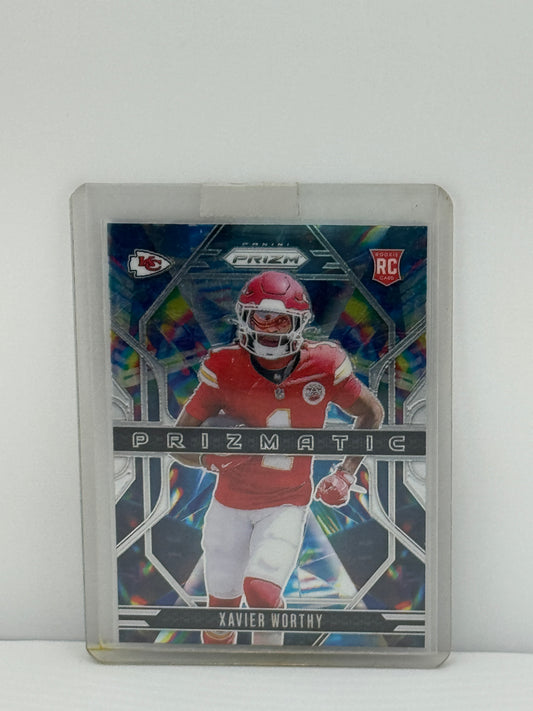 2024 Prizm #14 Xavier Worthy Prizmatic Kansas City Chiefs