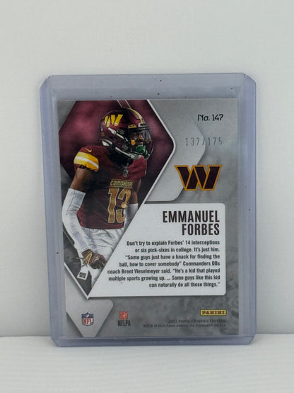 2023 Panini Phoenix #147 Emmanuel Forbes 137/175 RC Washington Commanders