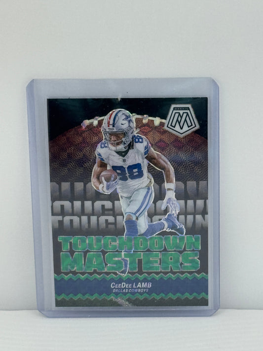2024 Panini Mosaic #TM-CDL Ceedee Lamb Touchdown Masters Green Mosaic Prizm Dallas Cowboys