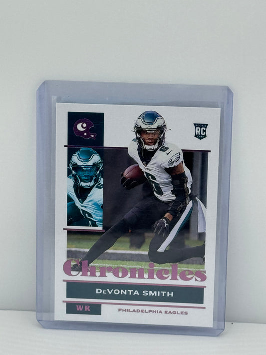 2021 Panini Chronicles #72 Devonta Smith Pink Parallel RC Philadelphia Eagles