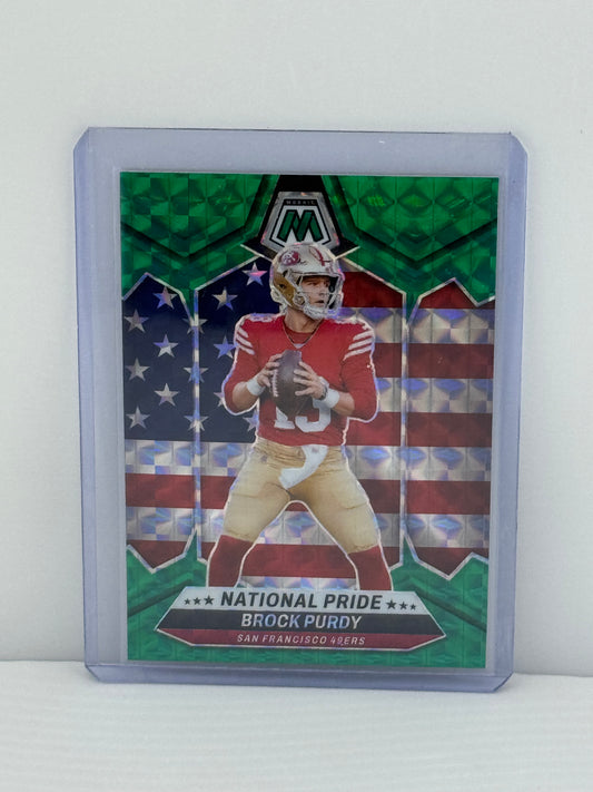 2024 Panini Mosaic #255 Brock Purdy National Pride Green Prizm San Francisco 49ers
