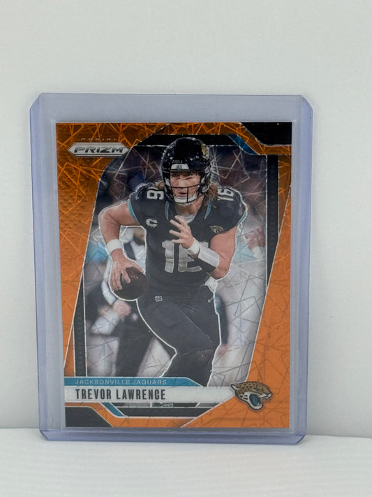 2024 Prizm #129 Trevor Lawrence Orange Lazer Jacksonville Jaguars