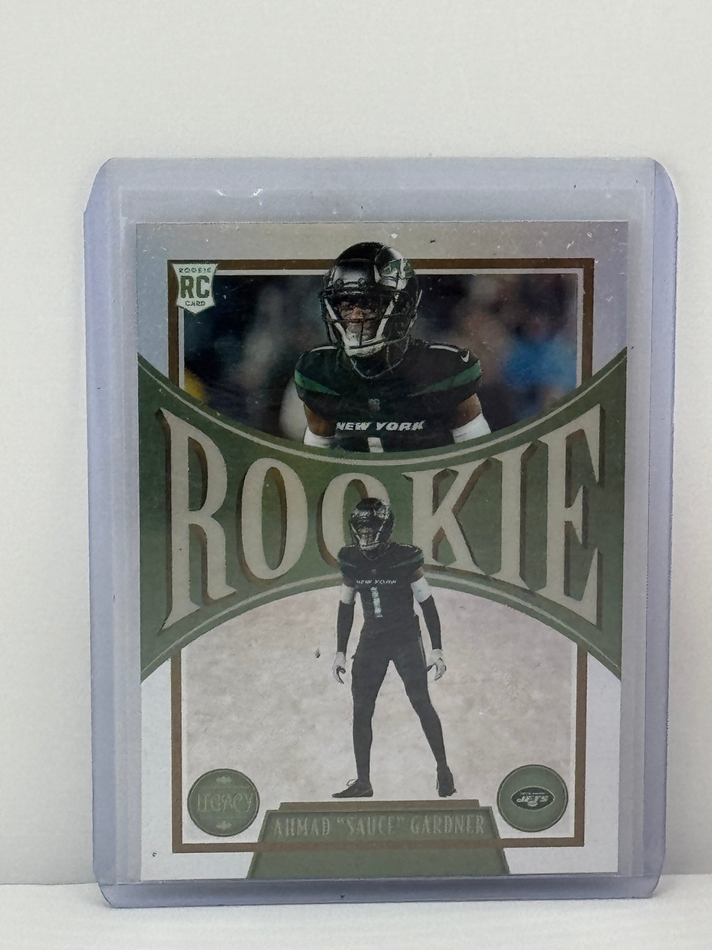 2022 Panini Legacy #216 Ahmad Sauce Gardner Silver Prizm RC New York Jets