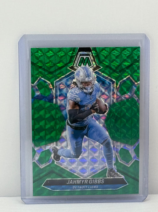 2024 Panini Mosaic #73 Jahmyr Gibbs Green Prizm Detroit Lions