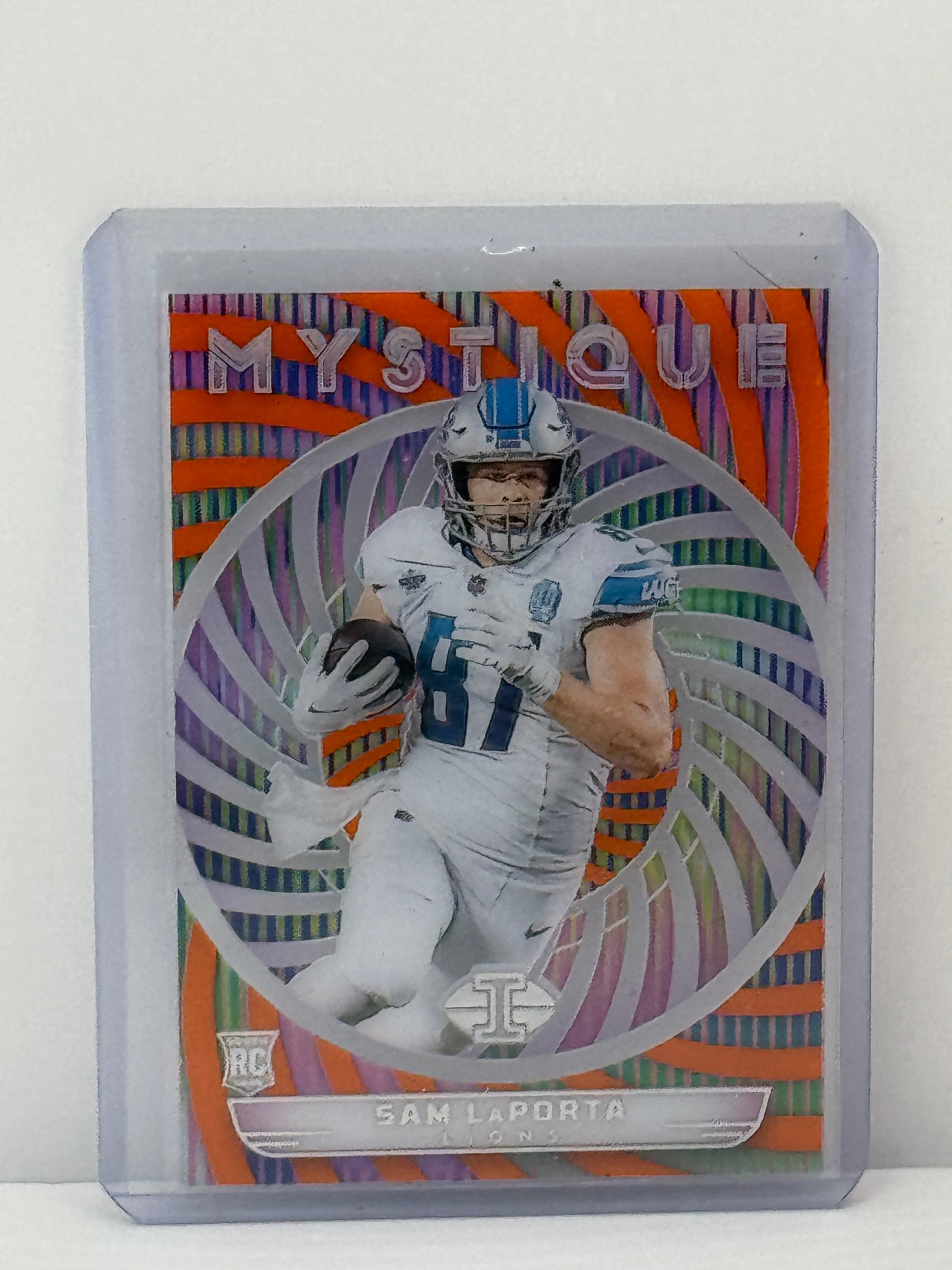 2023 Panini Illusions #31 Sam LaPorta Mystique Orange RC Detroit Lions