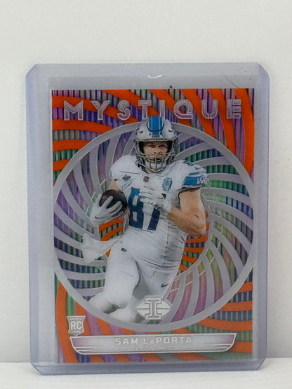 2023 Panini Illusions #31 Sam LaPorta Mystique Orange RC Detroit Lions