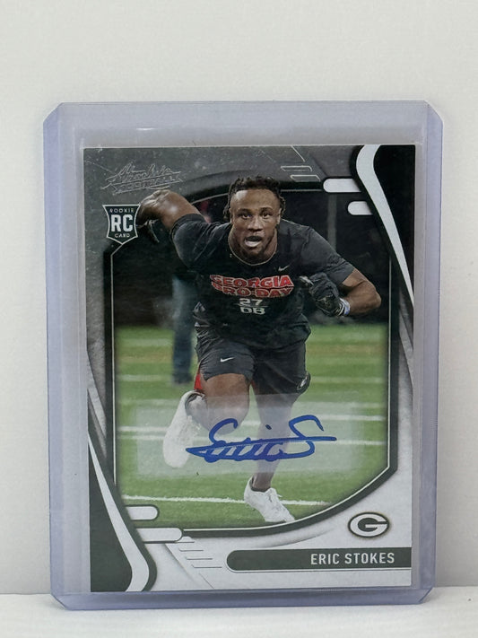 2021 Panini Absolute #175 Eric Stokes Auto RC Green Bay Packers