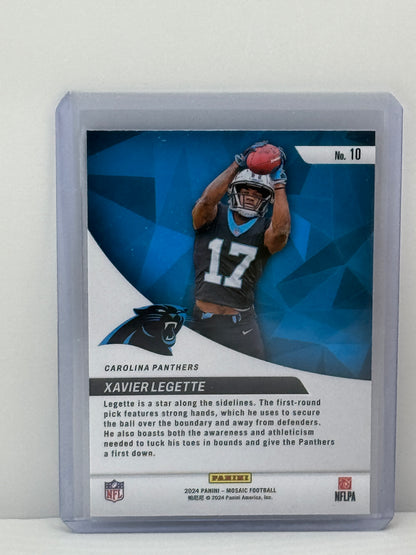 2024 Panini Mosaic #10 Xavier Legette Elevate RC Carolina Panthers