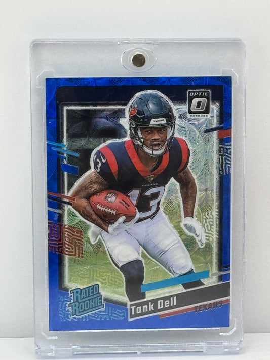 2023 Donruss Optic Preview #341 Tank Dell Blue Scope RC Houston Texans